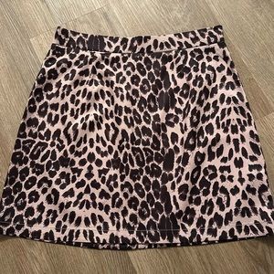 Kittenish leopard mini skirt